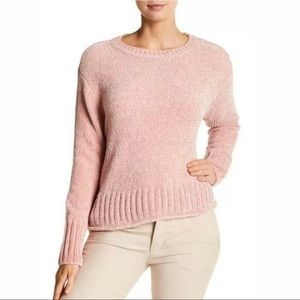 ✨SALE✨ Philosophy Chenille Blush Sweater Sz L Knit Ribbed Details